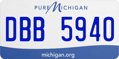 MI license plate DBB5940