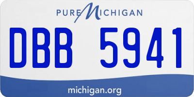 MI license plate DBB5941