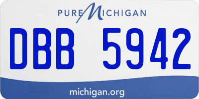 MI license plate DBB5942