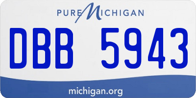 MI license plate DBB5943