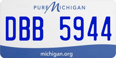 MI license plate DBB5944