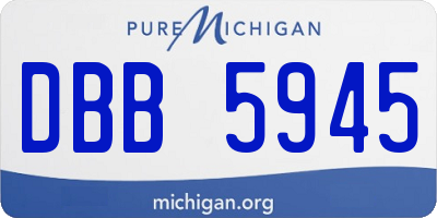 MI license plate DBB5945