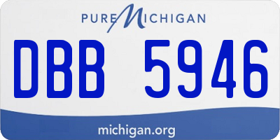 MI license plate DBB5946