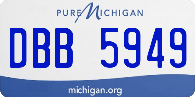 MI license plate DBB5949