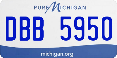 MI license plate DBB5950