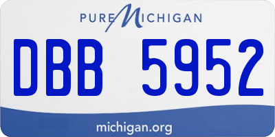 MI license plate DBB5952