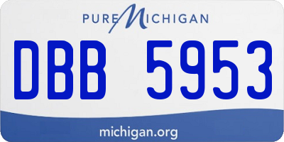 MI license plate DBB5953