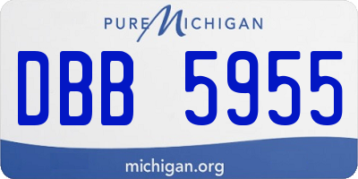 MI license plate DBB5955