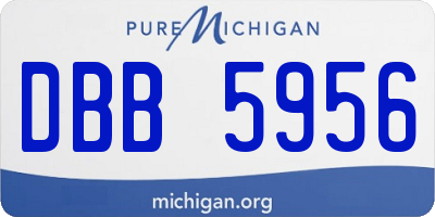 MI license plate DBB5956