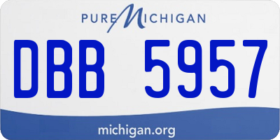 MI license plate DBB5957