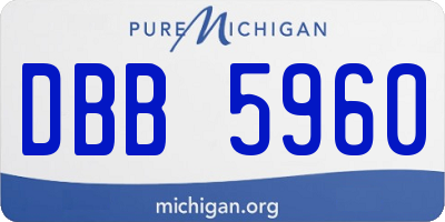 MI license plate DBB5960