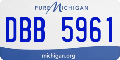 MI license plate DBB5961