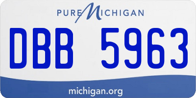 MI license plate DBB5963