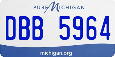 MI license plate DBB5964