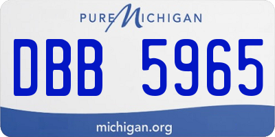 MI license plate DBB5965