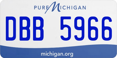 MI license plate DBB5966