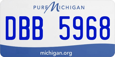MI license plate DBB5968