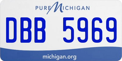 MI license plate DBB5969