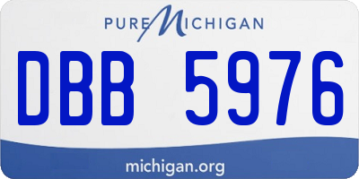 MI license plate DBB5976