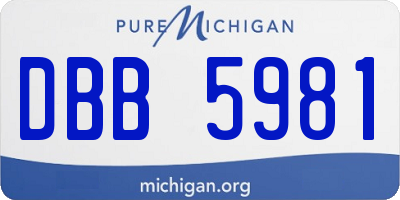 MI license plate DBB5981