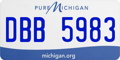 MI license plate DBB5983