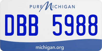 MI license plate DBB5988
