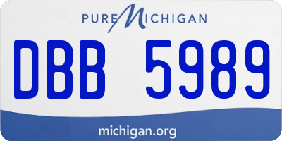 MI license plate DBB5989