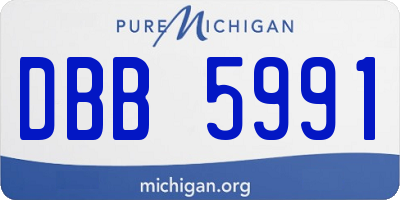 MI license plate DBB5991