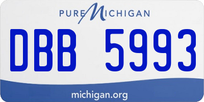 MI license plate DBB5993