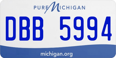 MI license plate DBB5994