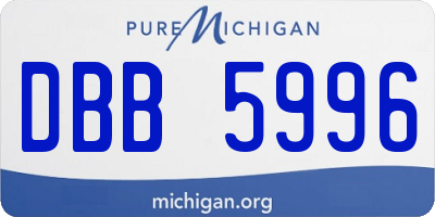 MI license plate DBB5996