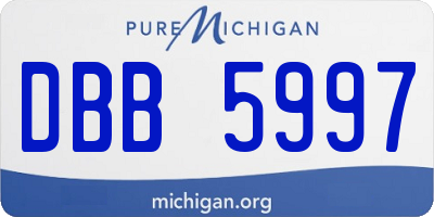 MI license plate DBB5997