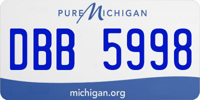 MI license plate DBB5998
