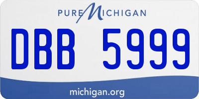 MI license plate DBB5999