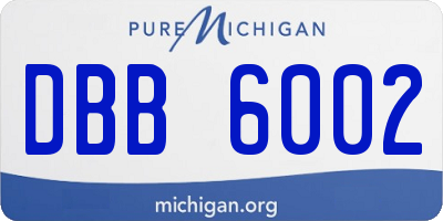 MI license plate DBB6002