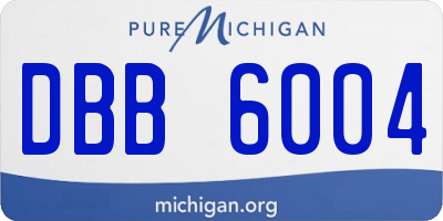 MI license plate DBB6004