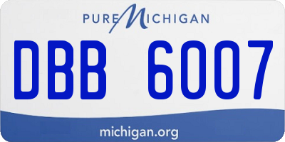 MI license plate DBB6007