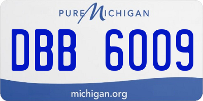 MI license plate DBB6009