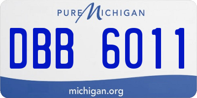 MI license plate DBB6011