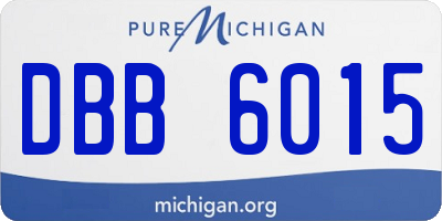 MI license plate DBB6015