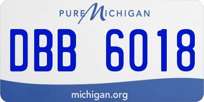 MI license plate DBB6018