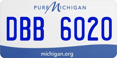 MI license plate DBB6020