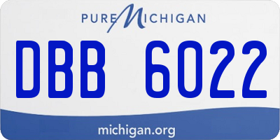 MI license plate DBB6022