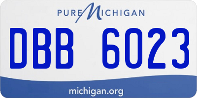 MI license plate DBB6023
