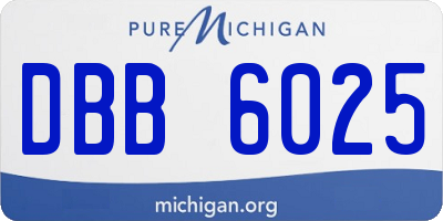 MI license plate DBB6025
