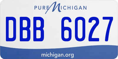 MI license plate DBB6027