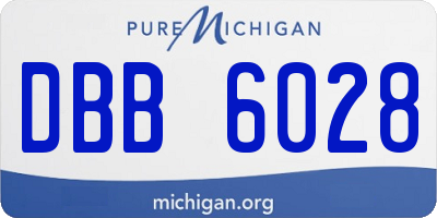 MI license plate DBB6028
