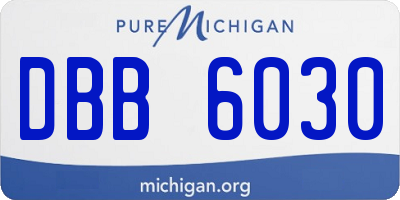 MI license plate DBB6030