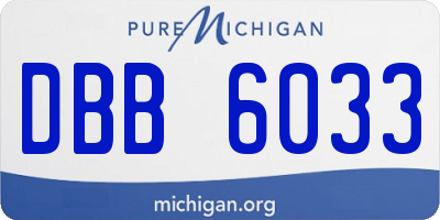 MI license plate DBB6033