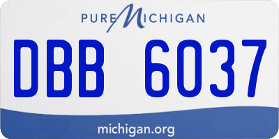 MI license plate DBB6037